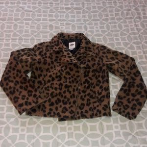 Girls leopard moto jacket by Old Navy